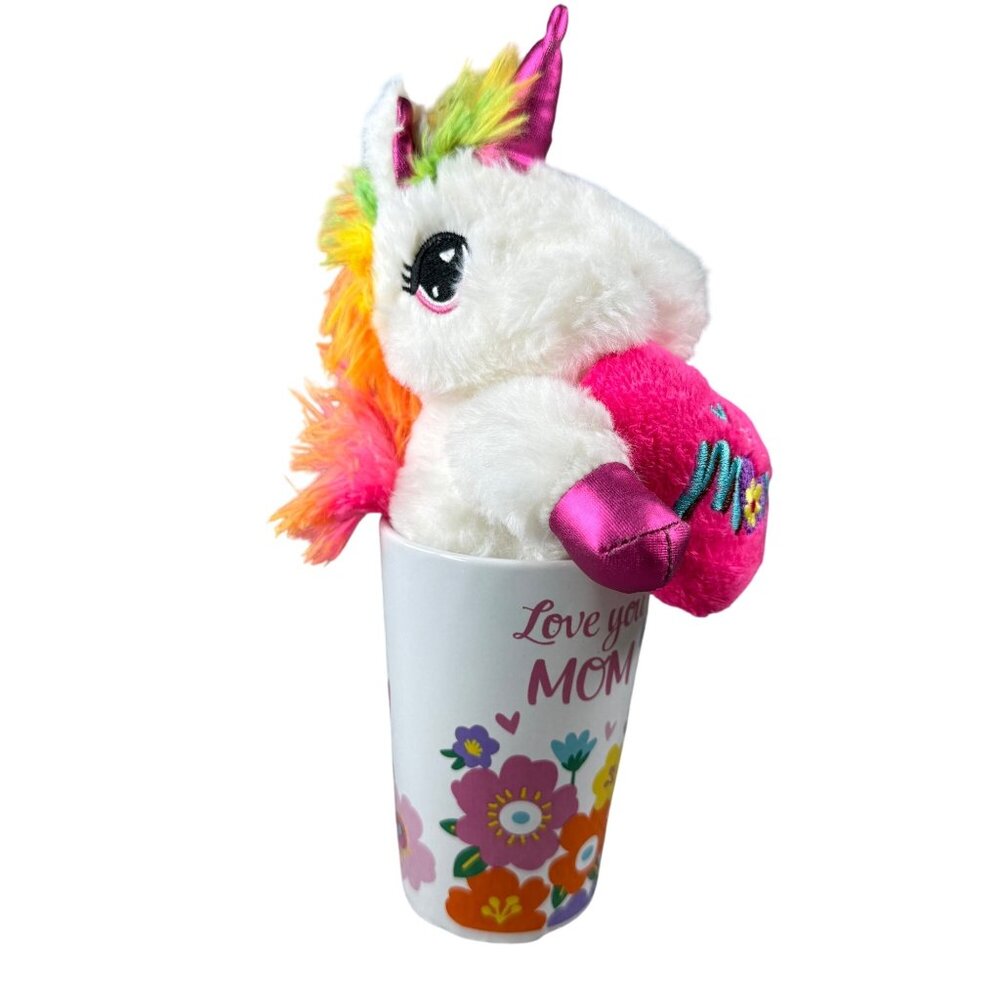Dan Dee Unicorn Stuffed Animal Plush Mother's Day Coffee Mug Cup #1 Mom